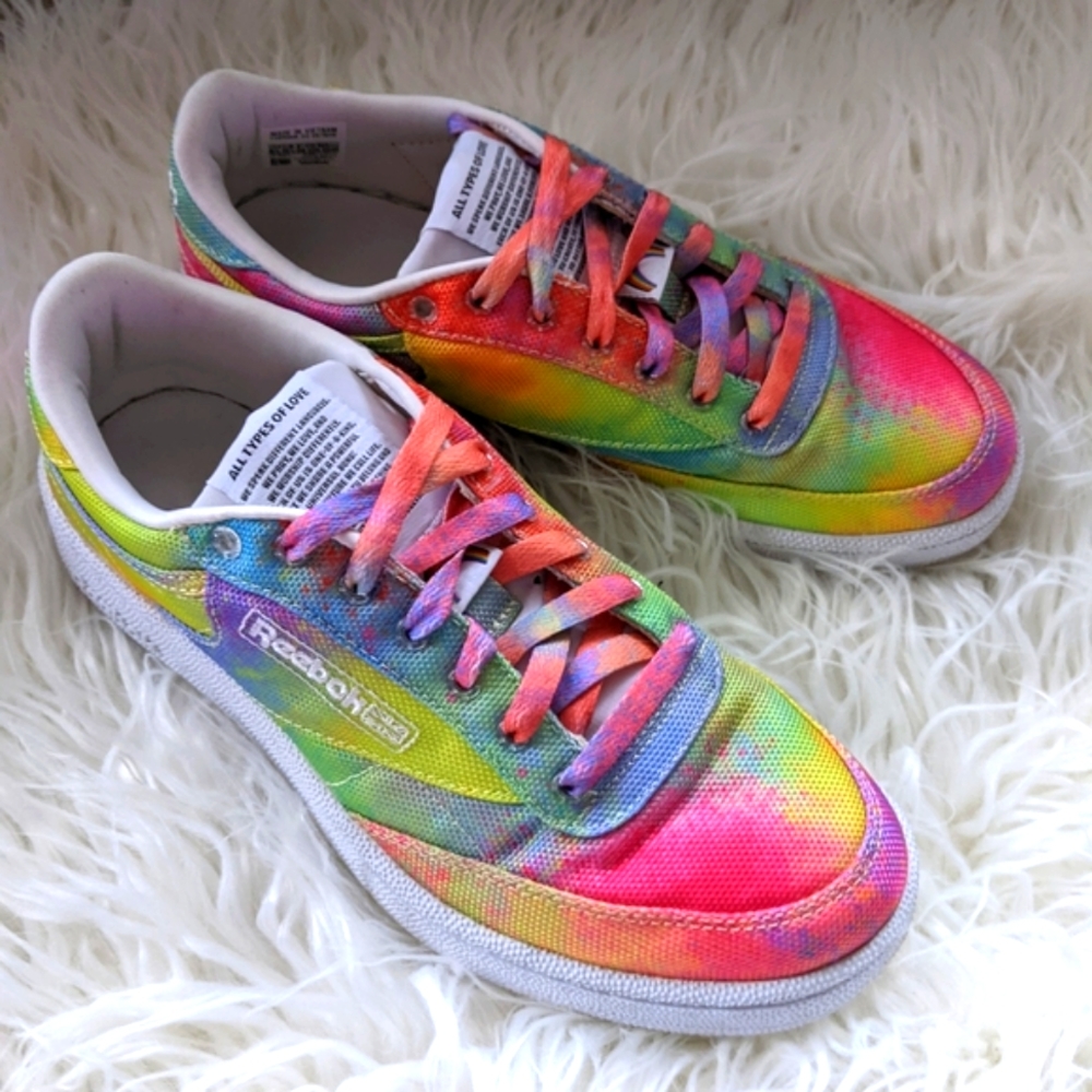 Reeboks Club C 85 Pride Rainbow Sneakers
